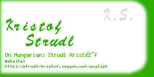 kristof strudl business card